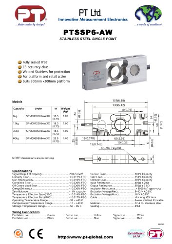 Single Point Load Cells-Welded Stainless, Affordable, 300x300mm platform