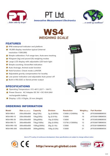 WS4 Weighing Scale Brochure