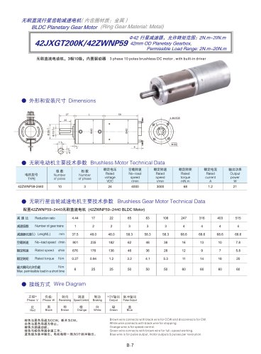 DYD-Brushless Gear Motor-42JXGT200K/42ZWNP59