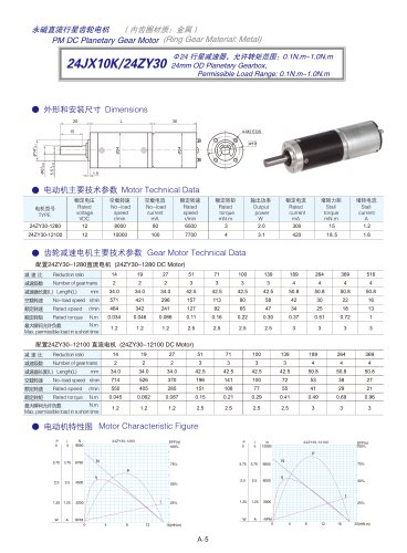 DYD-DC Planetary Gear Motor 16mm~45mm-24JX10K/24ZY30