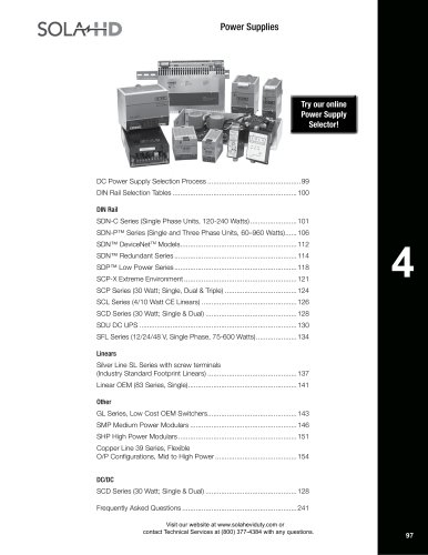 Power Supply Catalog Section