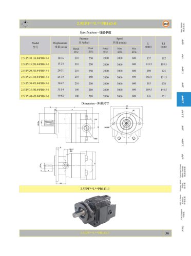 2.5EPF PB143-0 hydraulic gear pump