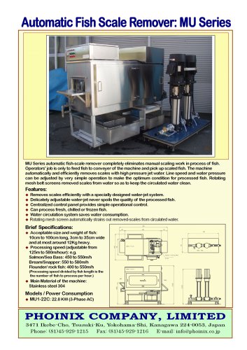 MU Series / Automatic Fish Scale Remover