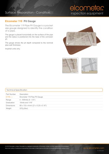 Elcometer 119 Pit Gauge