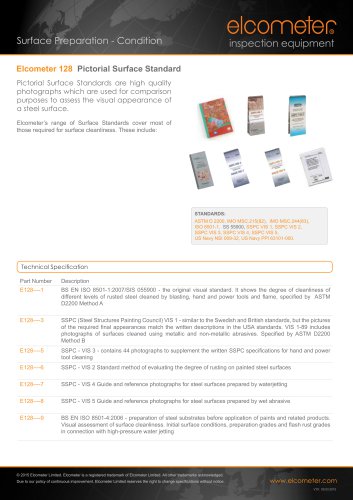 Elcometer 128 Pictorial Surface Standard