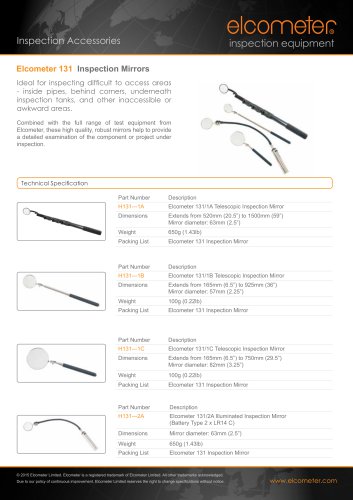 Elcometer 131 - Inspection Mirrors