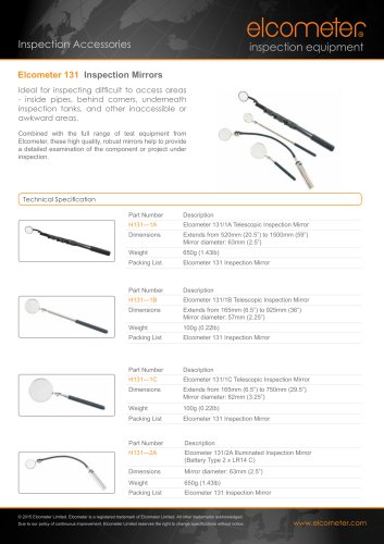 Elcometer 131 - Inspection Mirrors