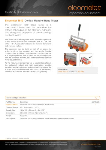 Elcometer 1510 - Conical Mandrel Bend Tester