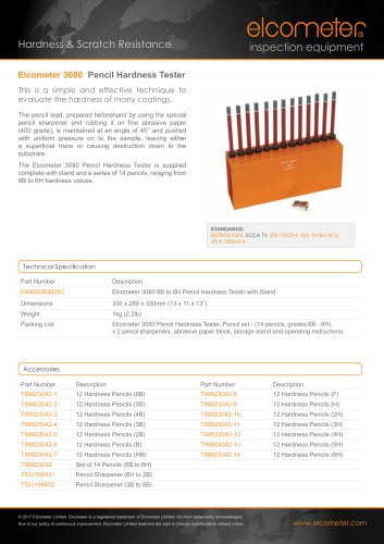 Elcometer 3080 - Pencil Hardness Tester