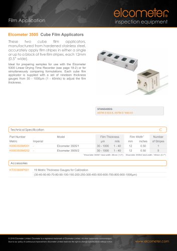 Elcometer 3505 - Cube Film Applicators