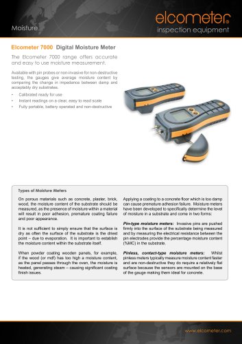 Elcometer 7000 - Digital Moisture Meter