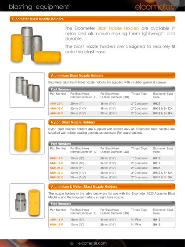 Elcometer Blast Nozzle Holders