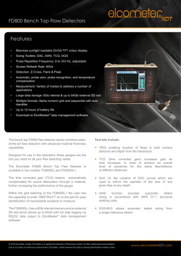 FD800 Bench Top Flaw Detectors