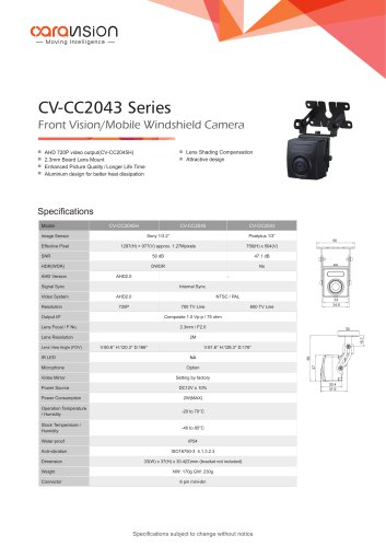 CV-CC2043 Series Front View HD Camera