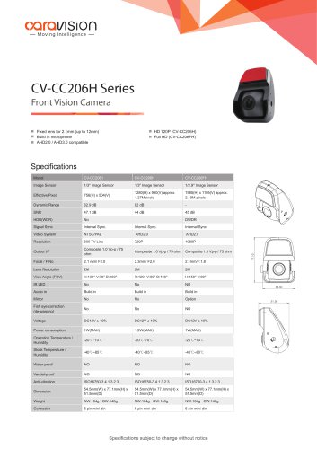 CV-CC206H Series  Front Vision Camera