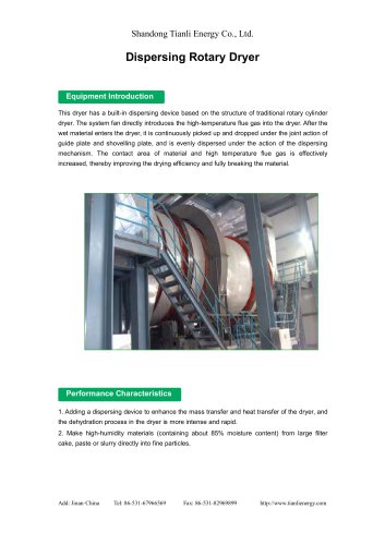 Tianli/Dispersing Rotary Dryer