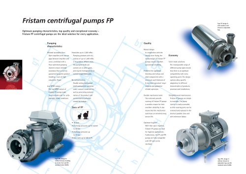 Fristam centrifugal pumps FP