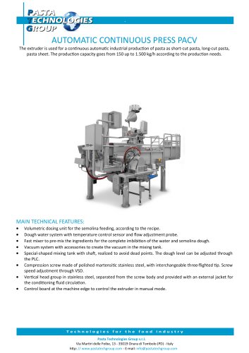 AUTOMATIC CONTINUOUS PRESS PACV