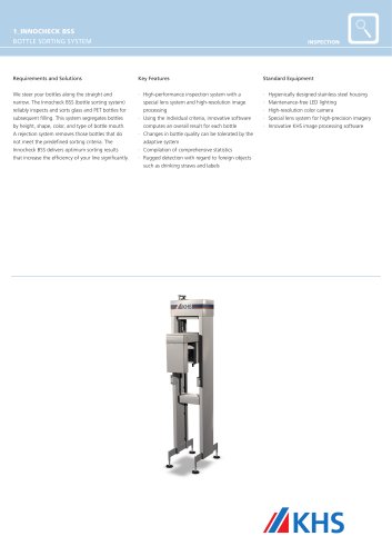 Innocheck BSS bottle sorter