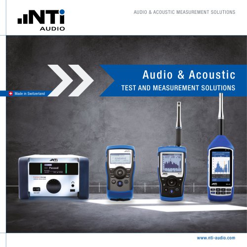 NTi Audio Full Line Catalogue