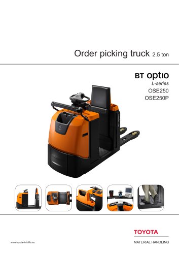 Order picking truck 2.5 ton BT OptlO L-series OSE250 OSE250P