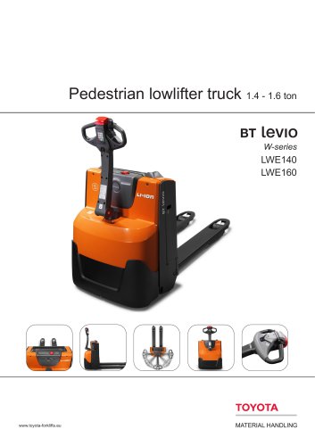 Pedestrian lowlifter truck 1.4 - 1.6 ton BT levio W-series LWE140 LWE160