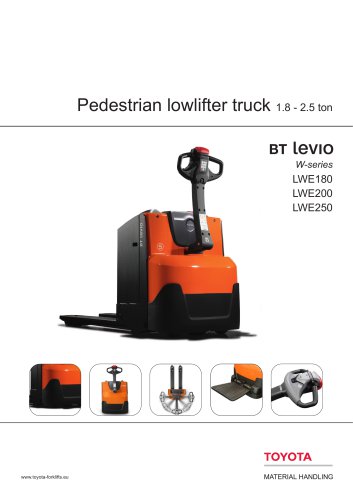 Pedestrian lowlifter truck 1.8 - 2.5 ton BT levio W-series LWE180 LWE200 LWE250