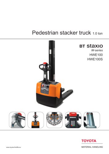 Pedestrian stacker truck 1.0 ton BT staxio W-series HWE100 HWE100S