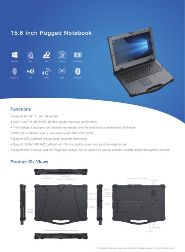 Emdoor Info. 15.6 inch Rugged Notebook EM-X15U