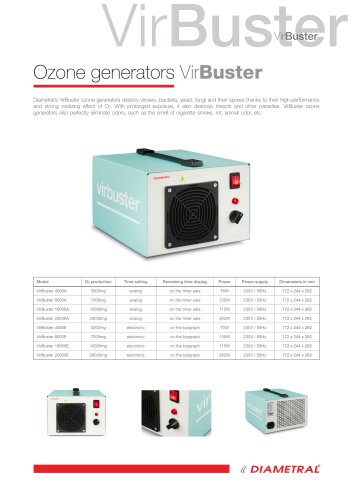 VirBuster ozone generators