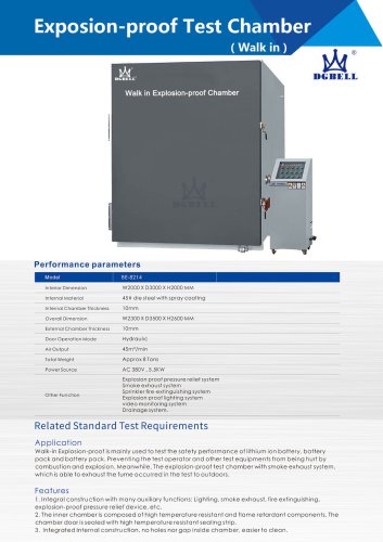 Walk-In Explosion-proof Test Chamber BE-8214-M