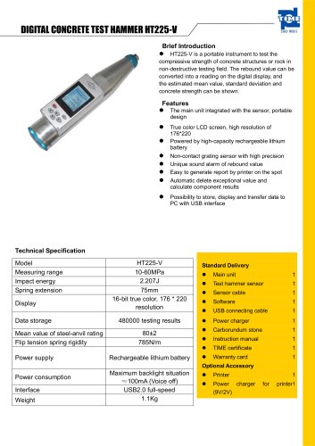 Digital Concrete Test Hammer HT-225V