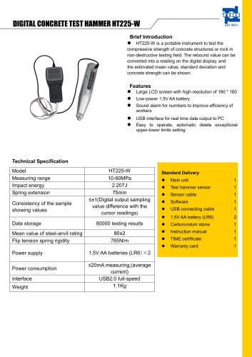 Digital Concrete Test Hammer HT225-W