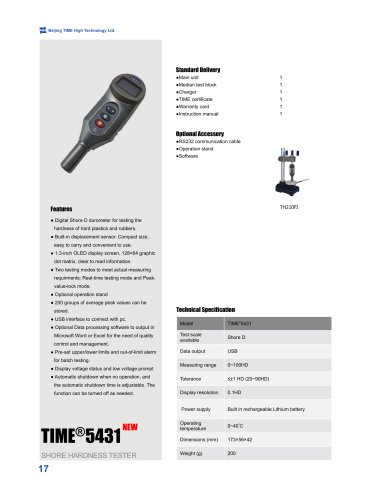 Digital Shore D Hardness Tester TIME5431