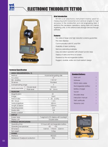 Electronic Theodolite TET100