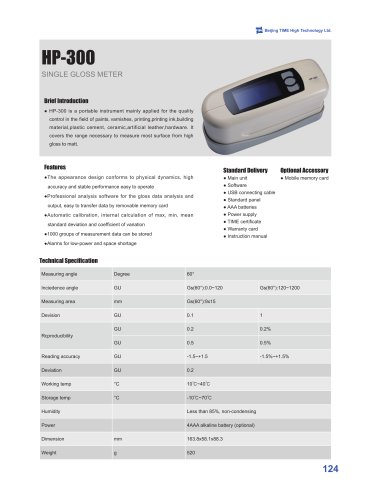 HP-300 Single Gloss Meter