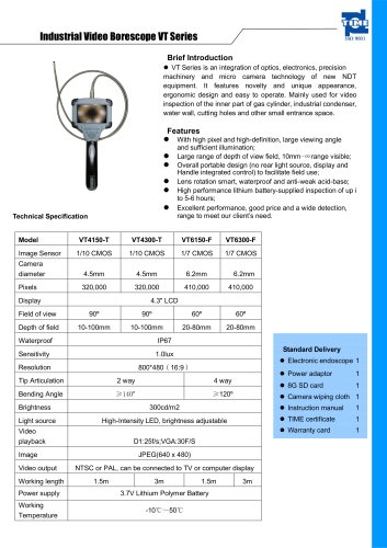 Industrial Video Borescope VT Series