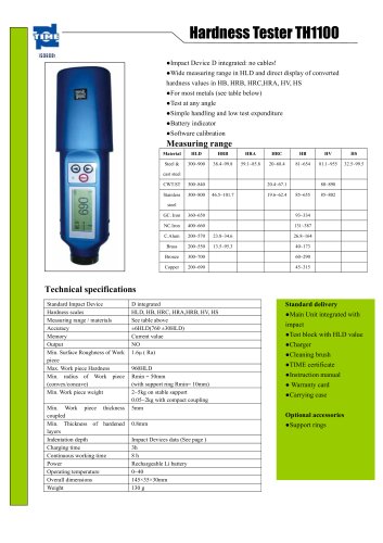 Leeb hardness tester TH1100