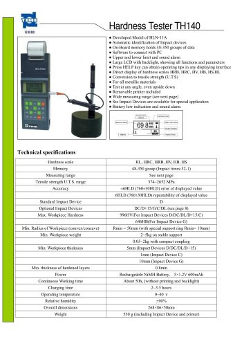 Portable Hardness Tester TH140