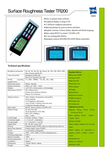 Portable Roughness Tester TR200