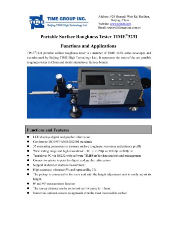 Portable Surface Roughness Tester TIME® 3231