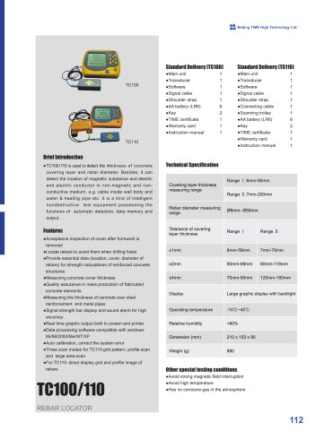 TC100/110 Rebar Locator