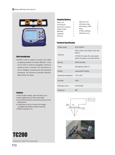 TC200 Crack Depth Gauge