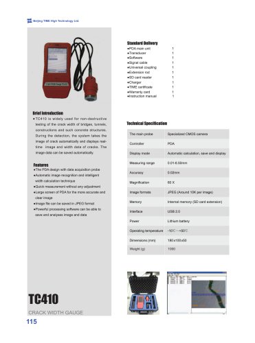 TC410 Crack Width Gauge