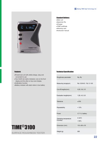 TIME3100 (TR100) Portable Surface Roughness Tester