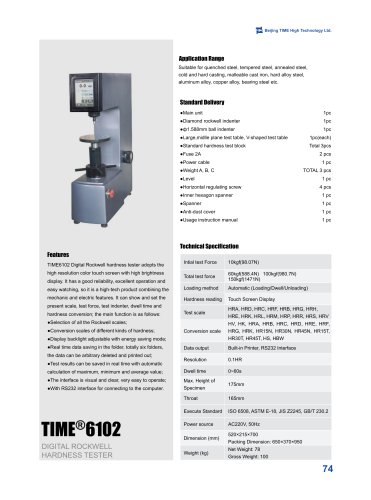 TIME6102 Digital Rockwell Hardness Tester