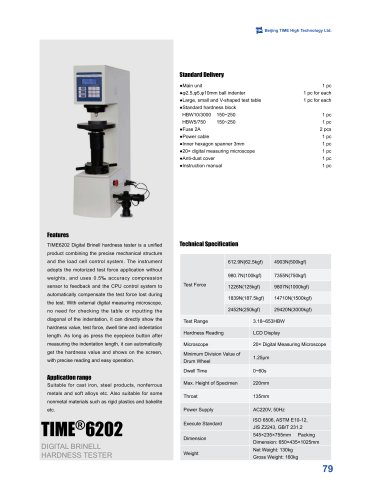 TIME6202 Digital Brinell Hardness Tester