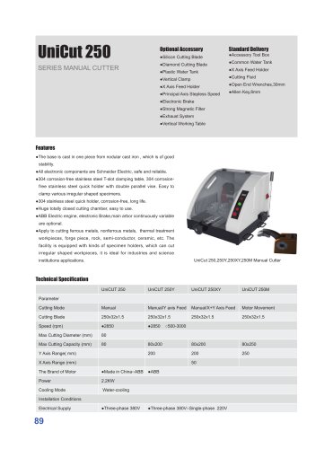 UniCut 250 Sample Manual Cutter