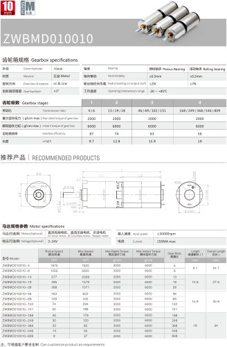 Gearbox Motor 10mm MD