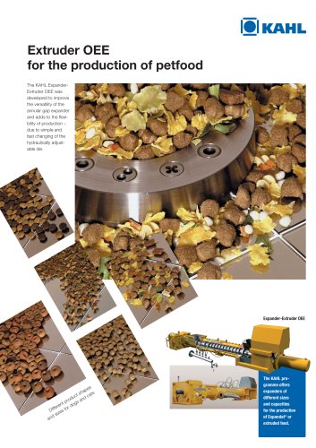 Extruder OEE for the production of petfood